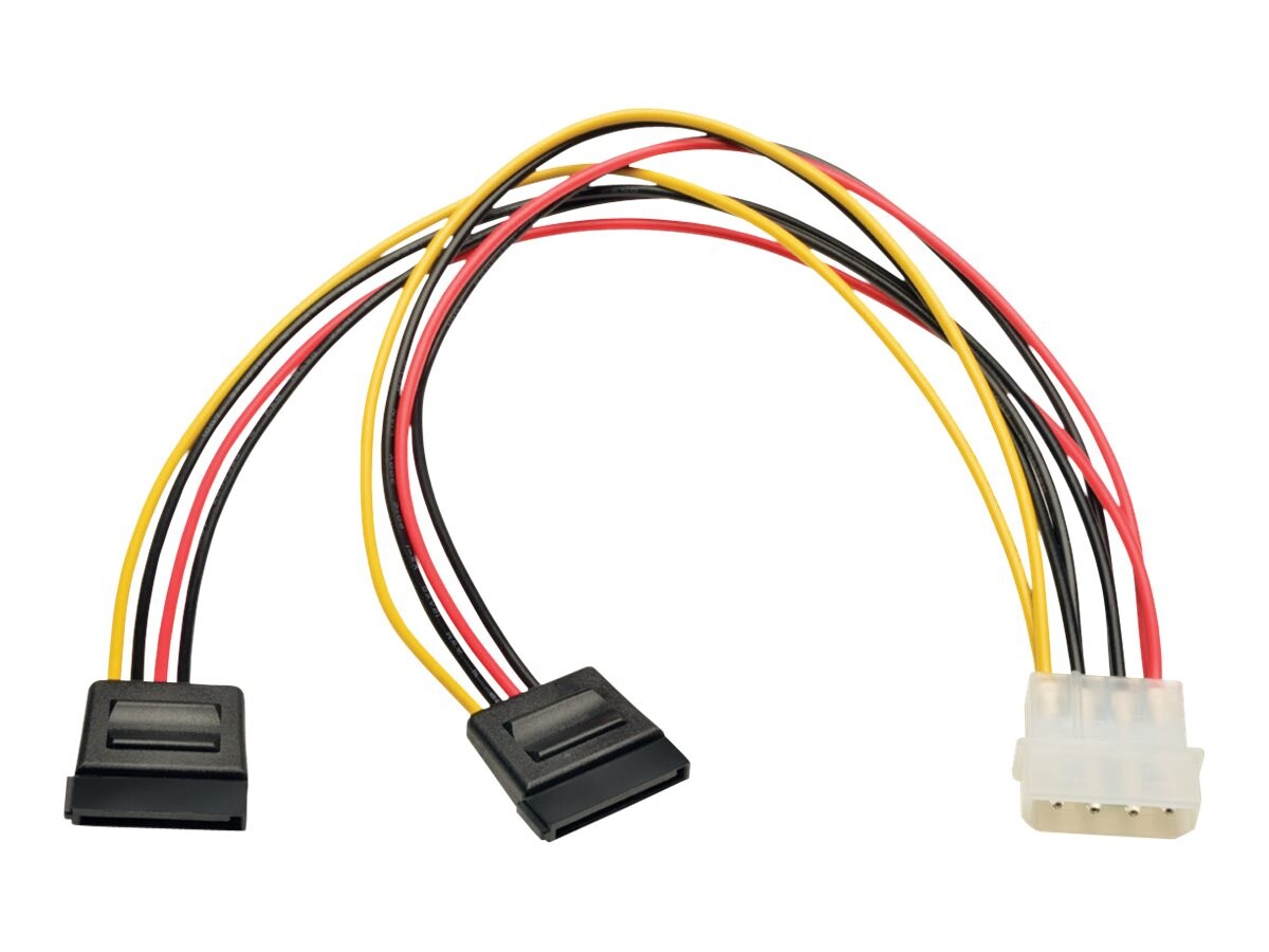 P946-12N-2P15 12-Inch TRIPP LITE Serial ATA SATA Dual Power Adapter Y Cable LP4 4-Pin 2x 15-Pin P946-12N-2P15 12-Inch TRIPP LITE Serial ATA SATA Dual Power Adapter Y Cable LP4 4-Pin 2x 15-Pin